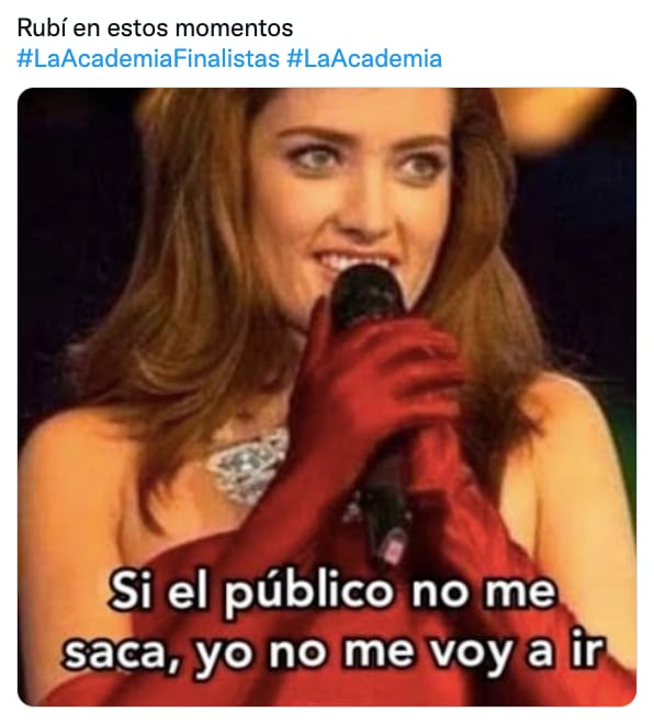 Meme Rubí finalista de La Academia