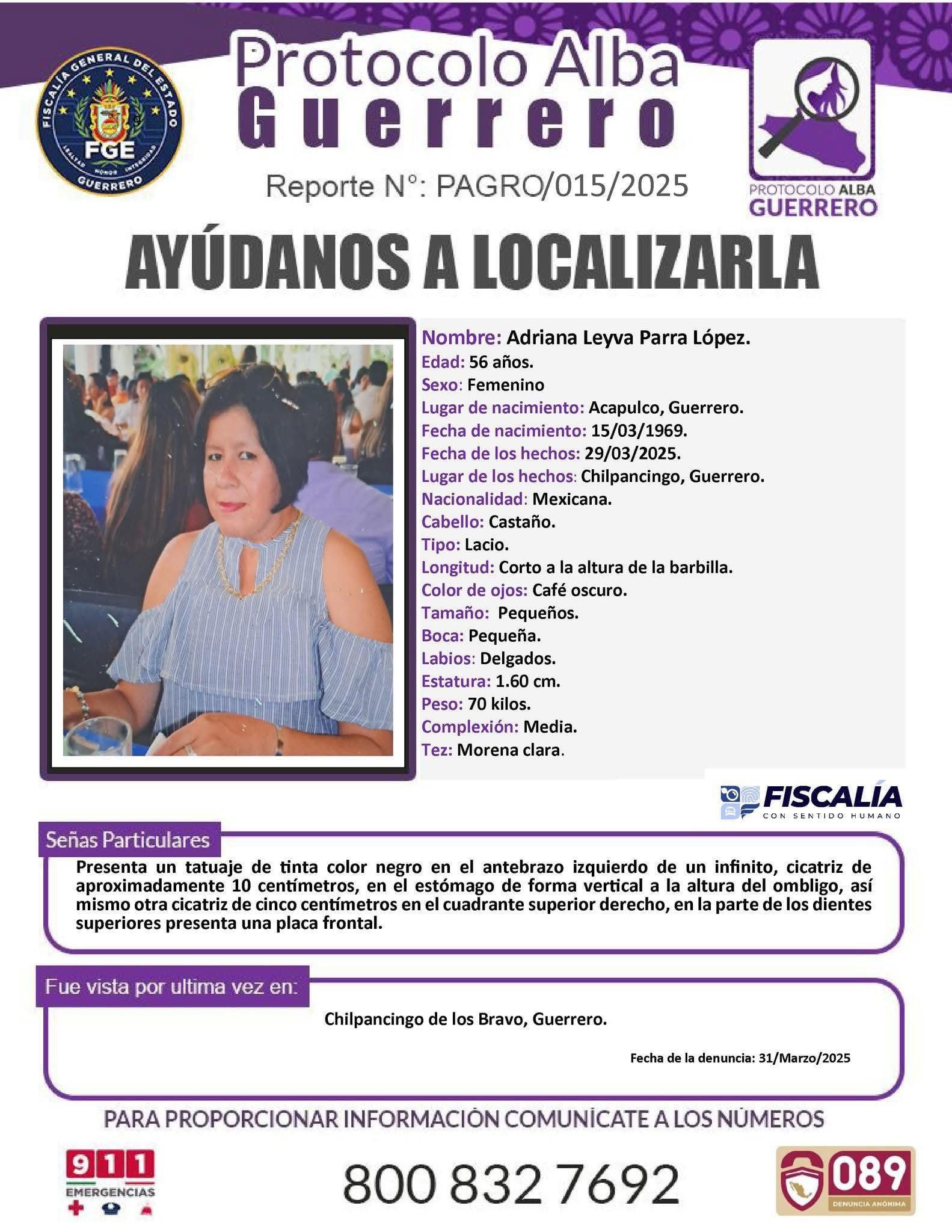 Adriana Leyva Parra, maestra de Chilpancingo fue asesinada y desmembrada