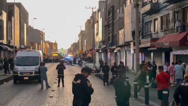 Lugar de la balacera en el Centro de la CDMX