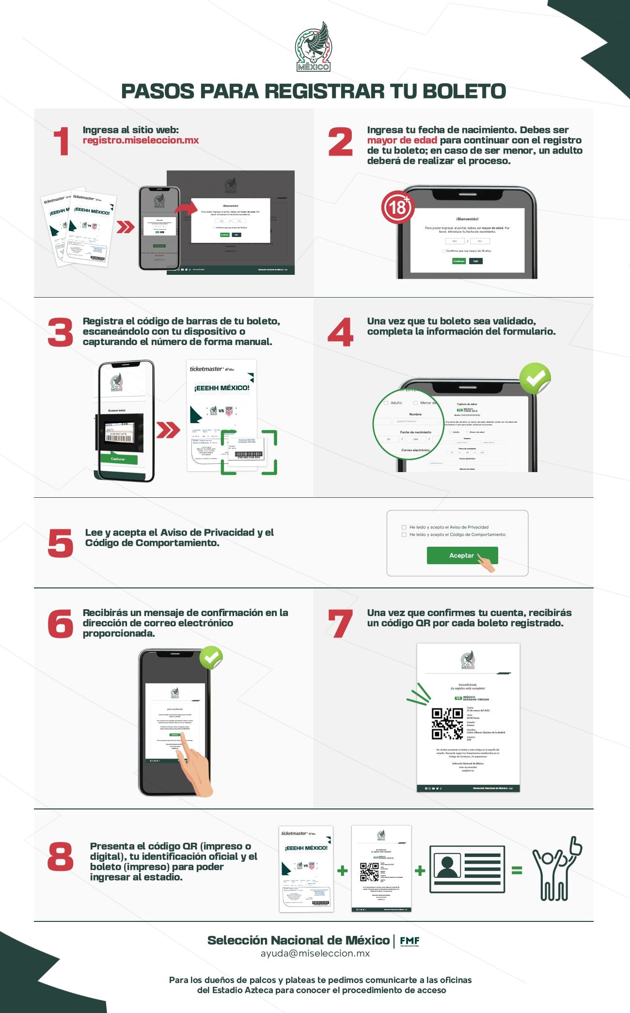 Registro Boleto Selección de futbol de México