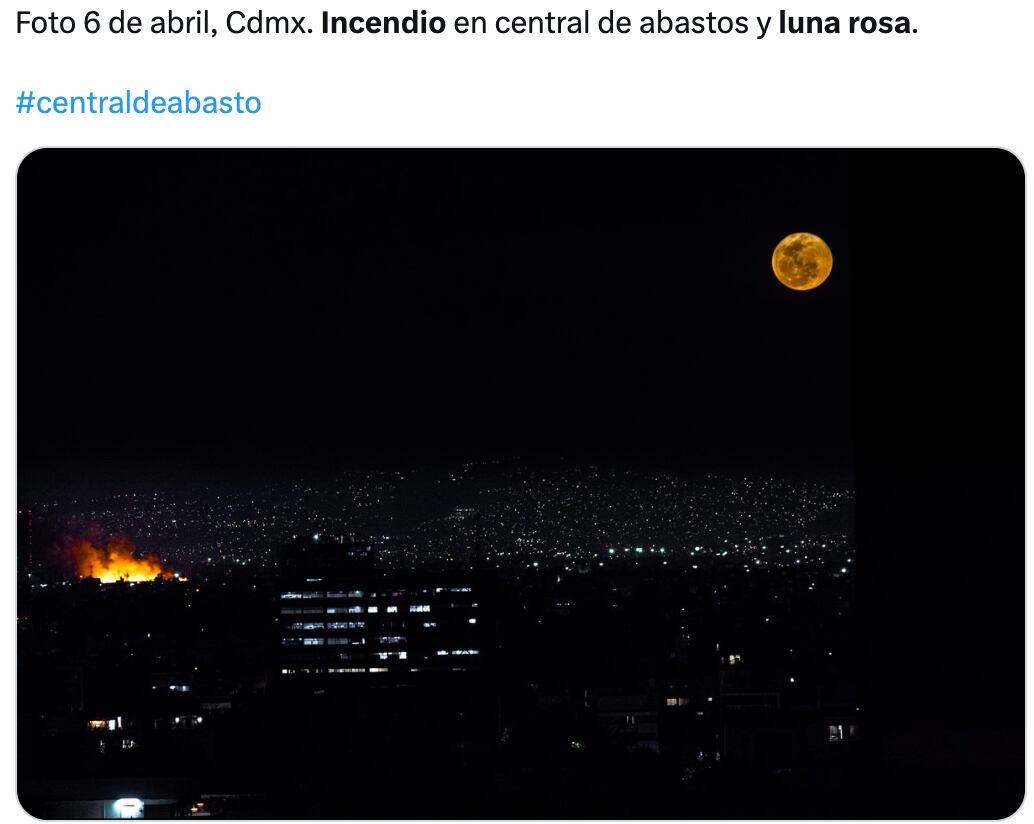 Aseguran que la Luna se vio diabólica con el Incendio Central de Abastos
