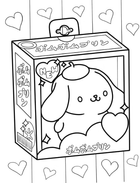 16 dibujos de Pompompurin personaje de sanrio y amigo de Hello Kitty