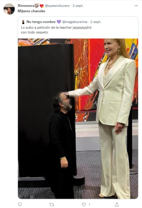 Meme por el saludo de Manuel Mijares y Nicole Kidman