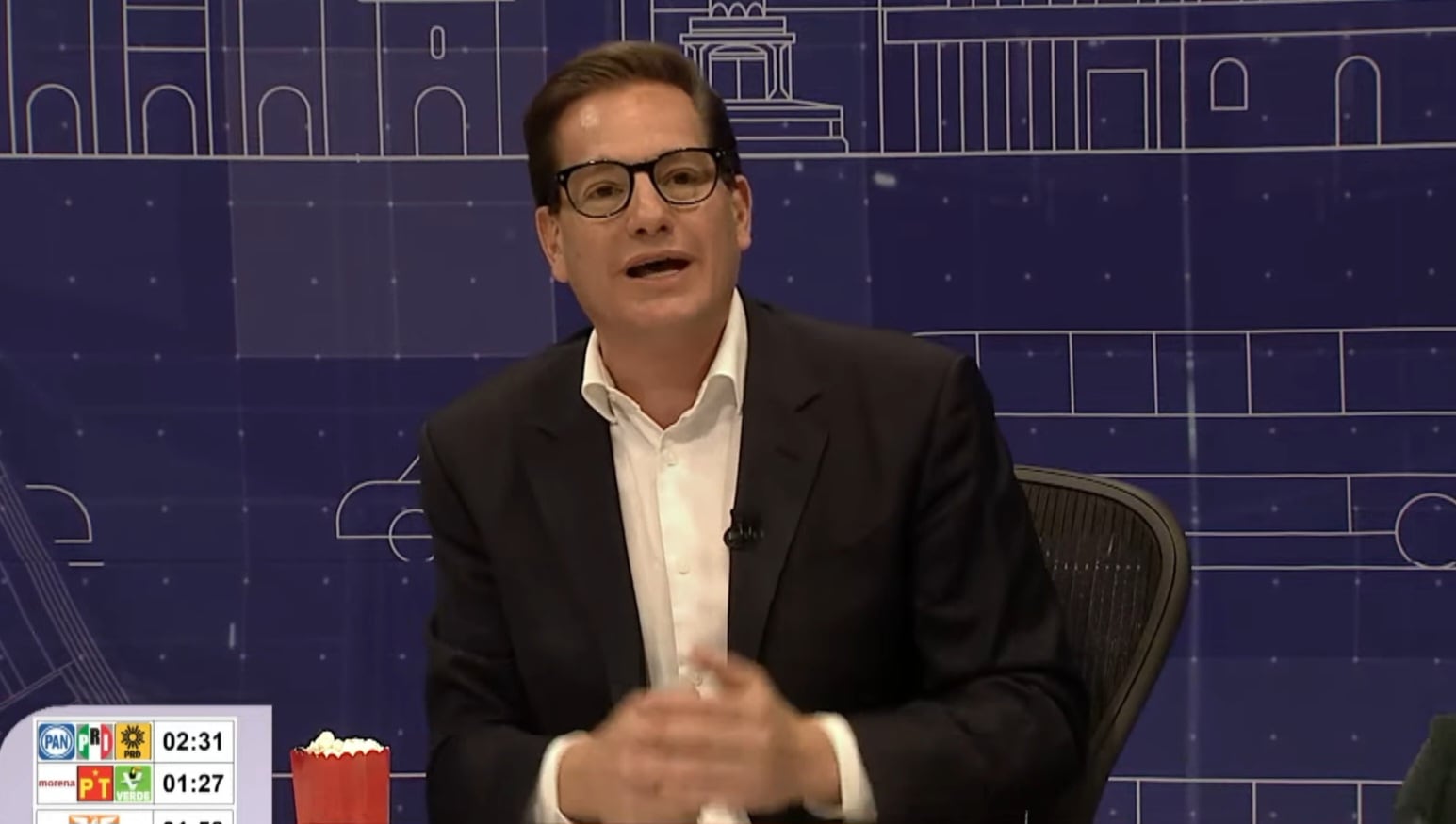 Salomón Chertorivski sacó las palomitas en el Primer Debate CDMX