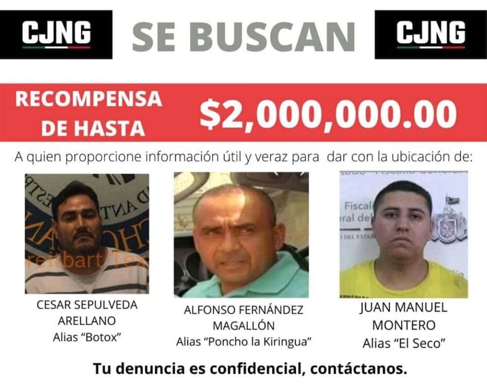 Recompensa del CJNG