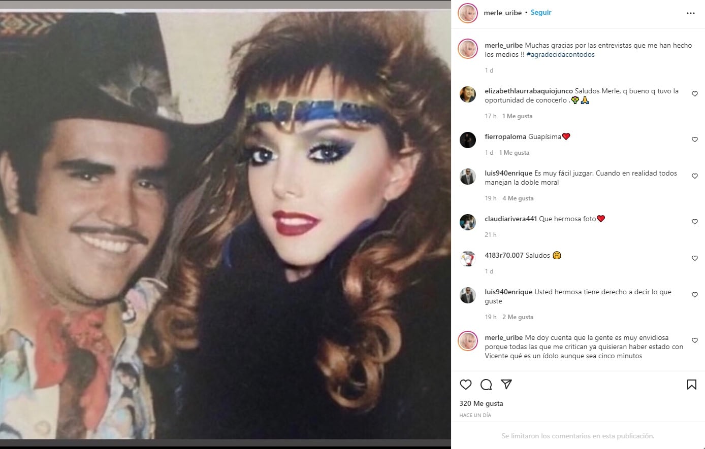 Merle Uribe se despide de Vicente Fernández