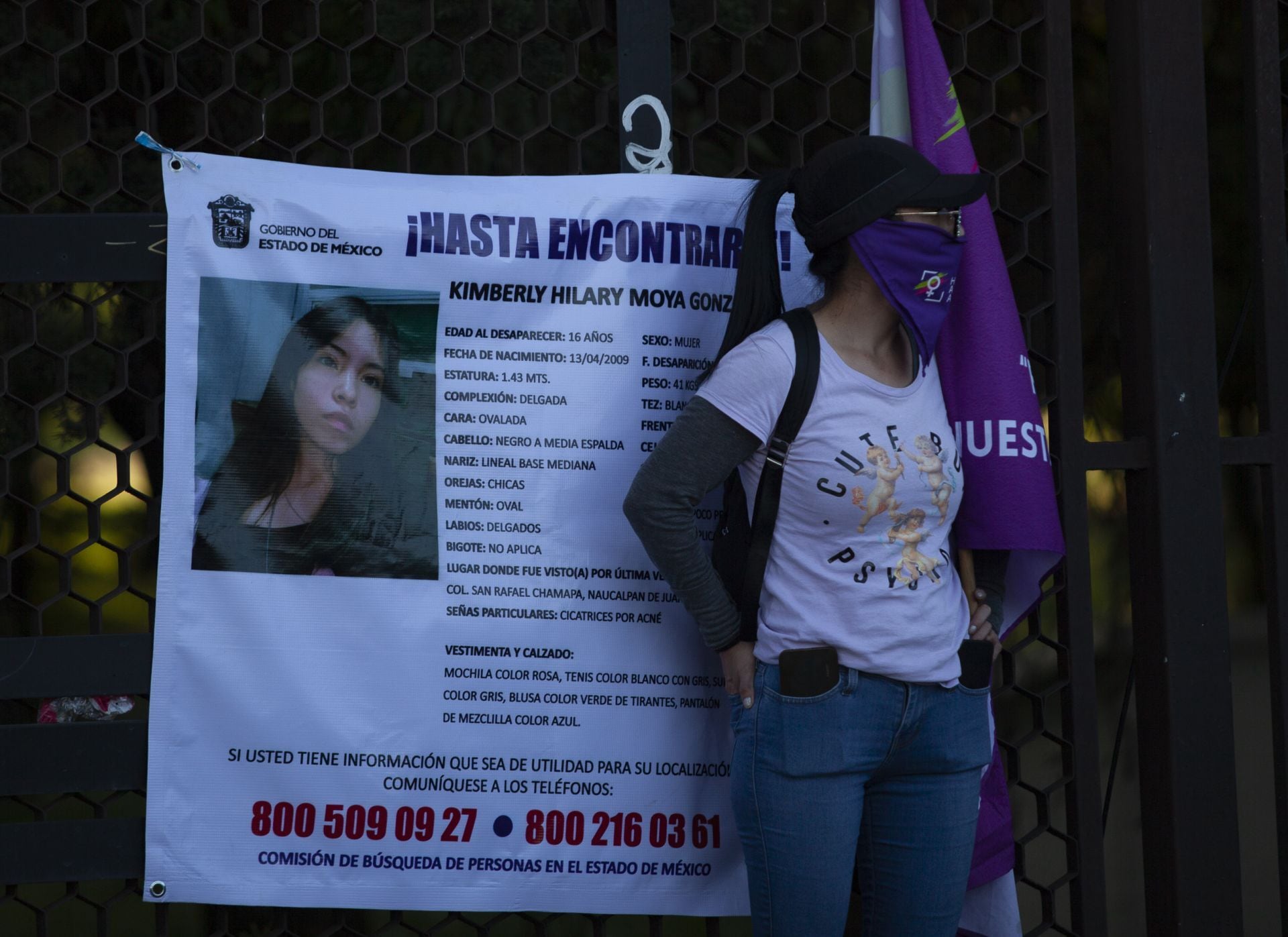 Bloqueo en Periférico Norte por la desaparición de Kimberly Moya.