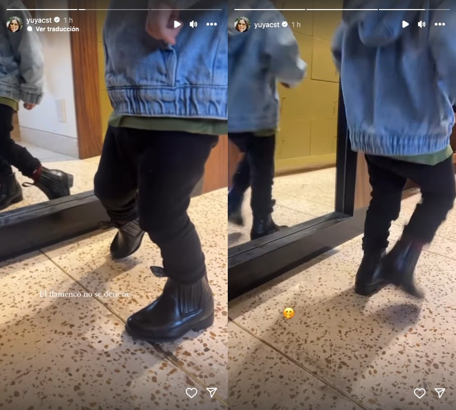 Yuya muestra el gusto de su hijo por bailar flamenco
