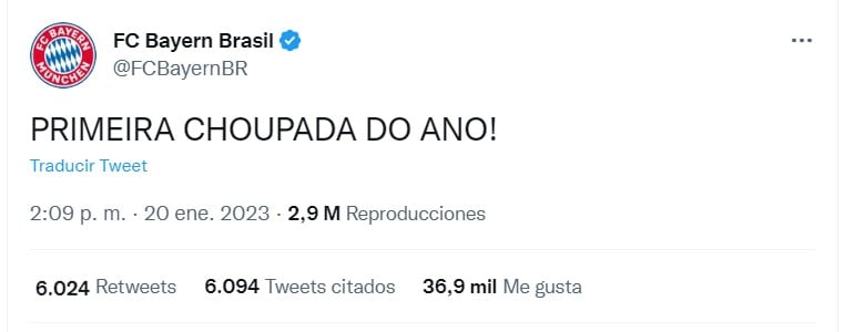 Tuit del FC Bayern
