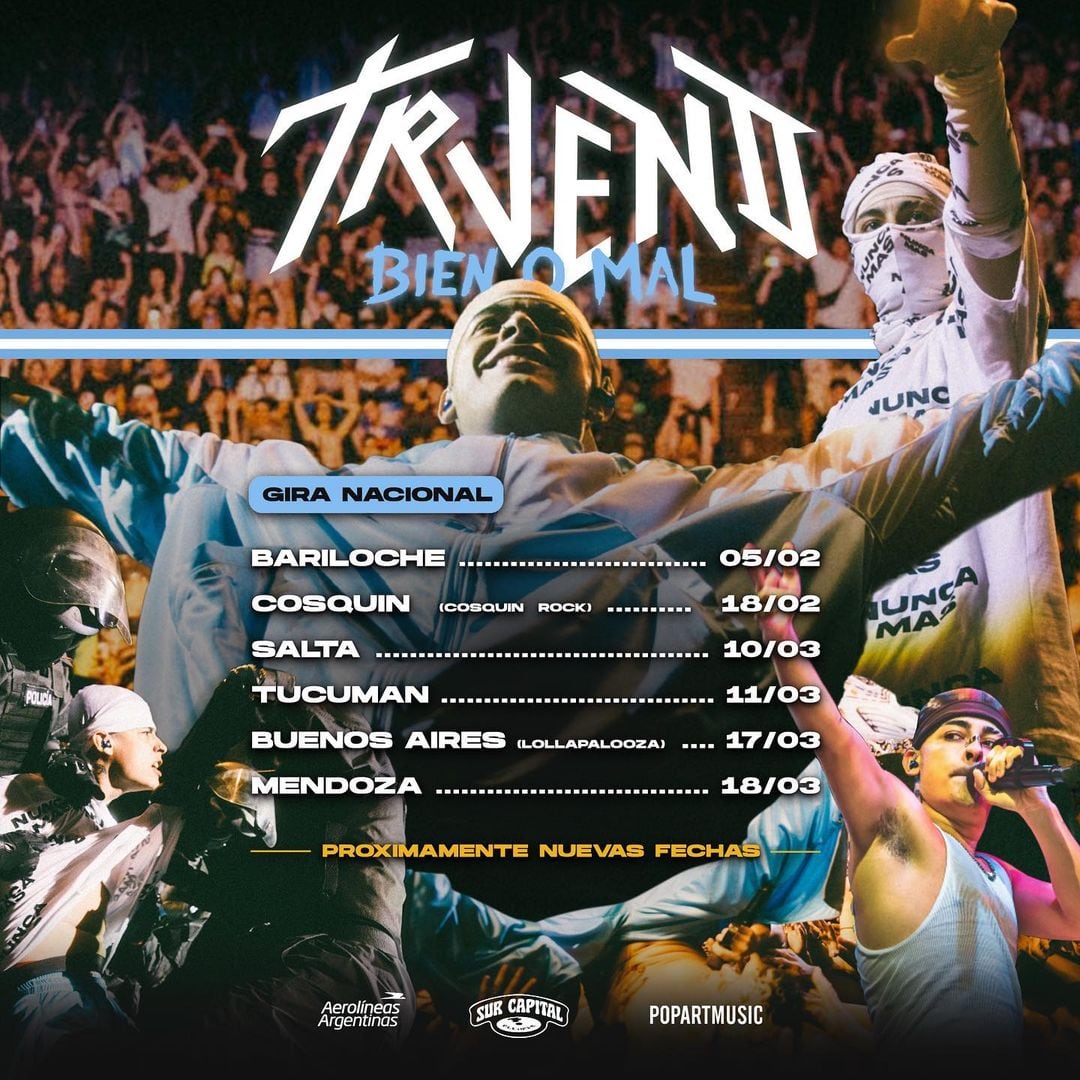 Trueno anuncia conciertos para el 2023