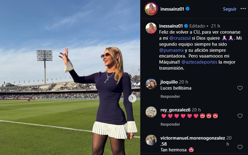 Inés Sainz cumplió su sueño con Cruz Azul campeón