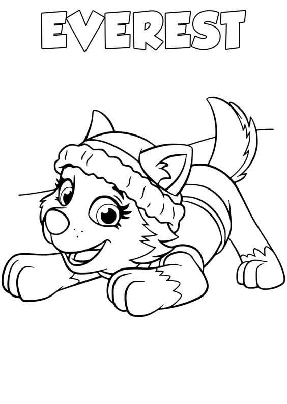 Dibujo de Everest de Paw Patrol