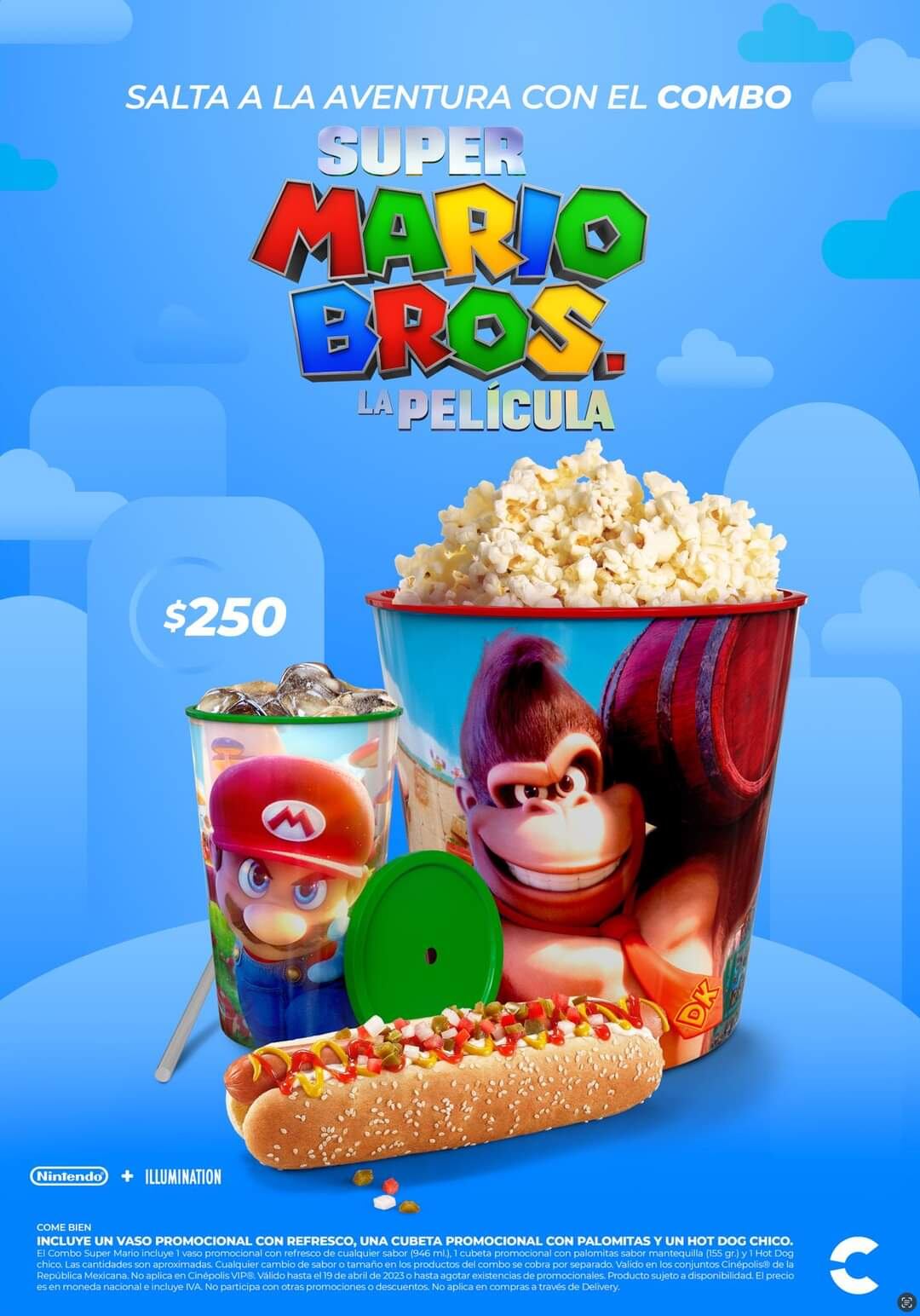 Combo Mario Bros. La Película en Cinépolis