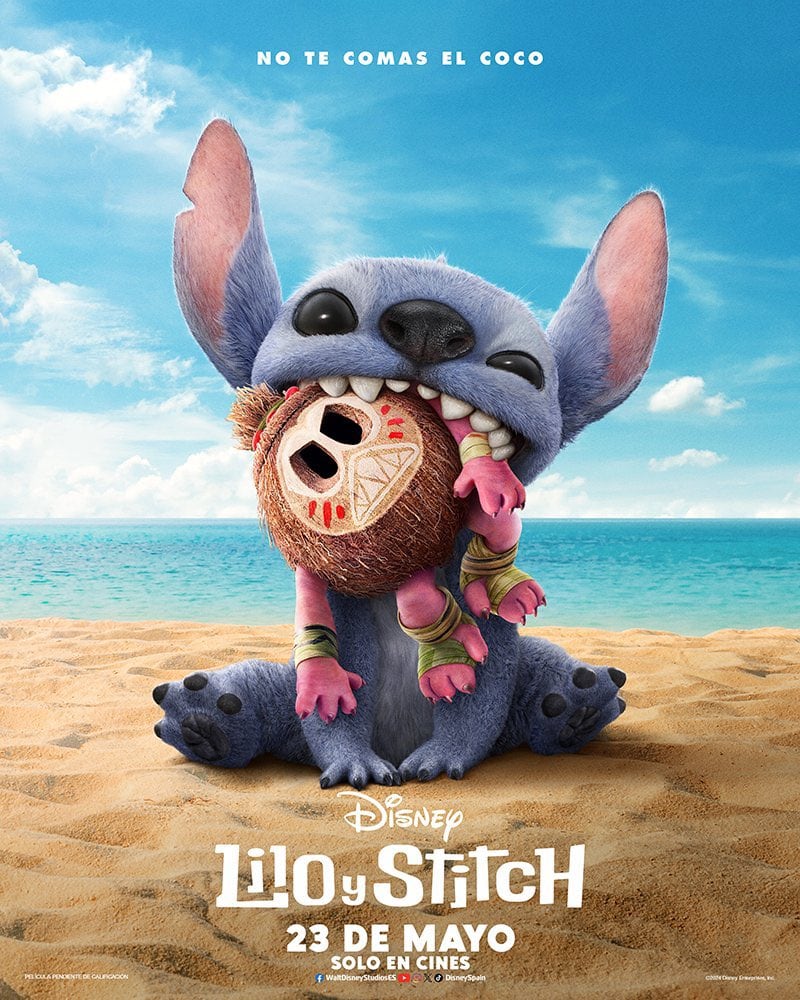 Stitch promocionando Lilo & Stitch en otras películas de Disney