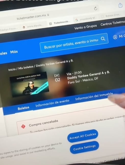 Ticketmaster cancela boletos Daddy Yankee