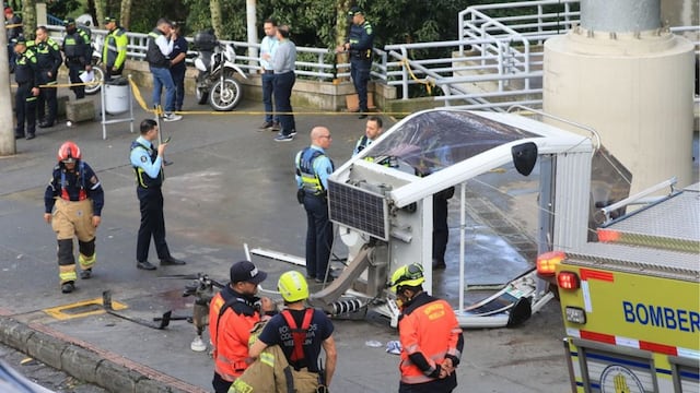 Cae cabina del Metrocable de Medellín, Colombia