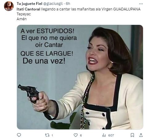 Memes de Itatí Cantoral cantando ‘La Guadalupana