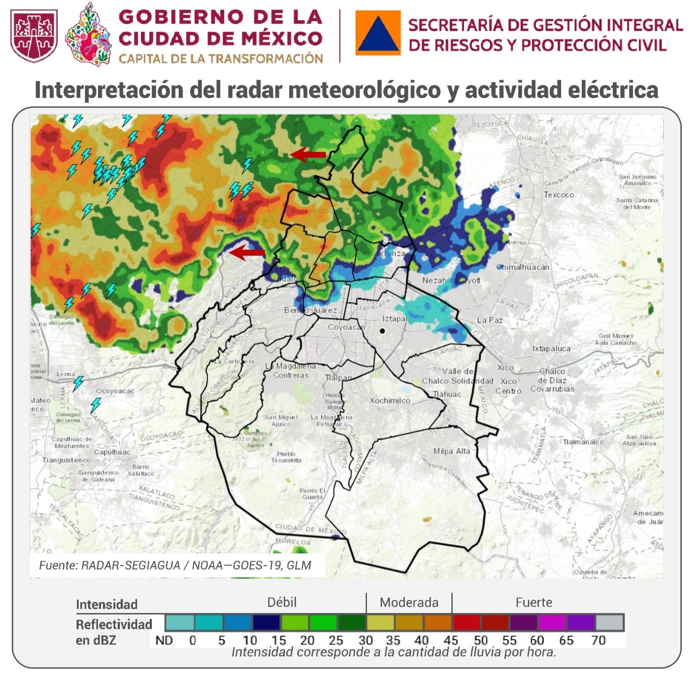 Lluvias en CDMX la tarde-noche de este lunes 12 de octubre activan alerta roja y amarilla en varias alcaldías