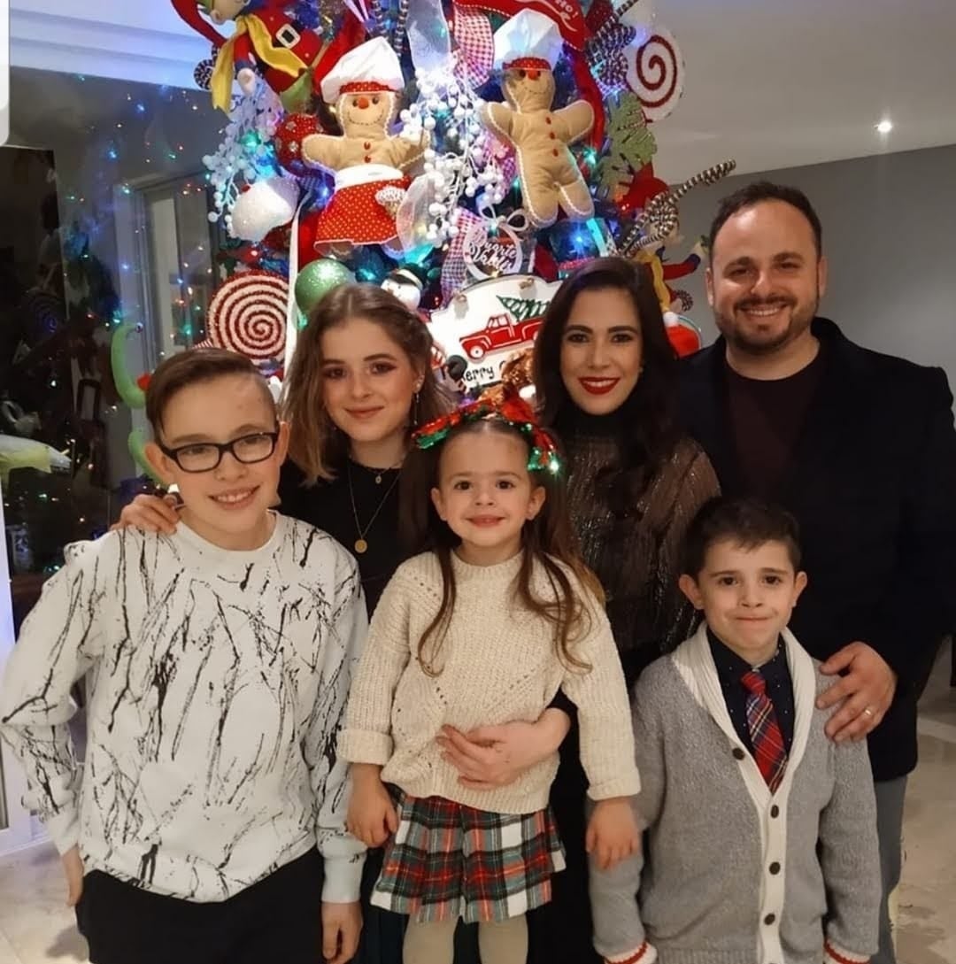Oscar Daniel Duarte, Laurito, con su familia.
