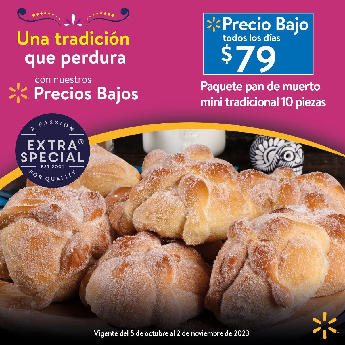 Ofertas Walmart en Pan de Muerto