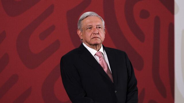 El presidente López Obrador en Palacio Nacional