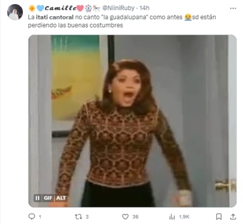 Memes de Itatí Cantoral cantando ‘La Guadalupana