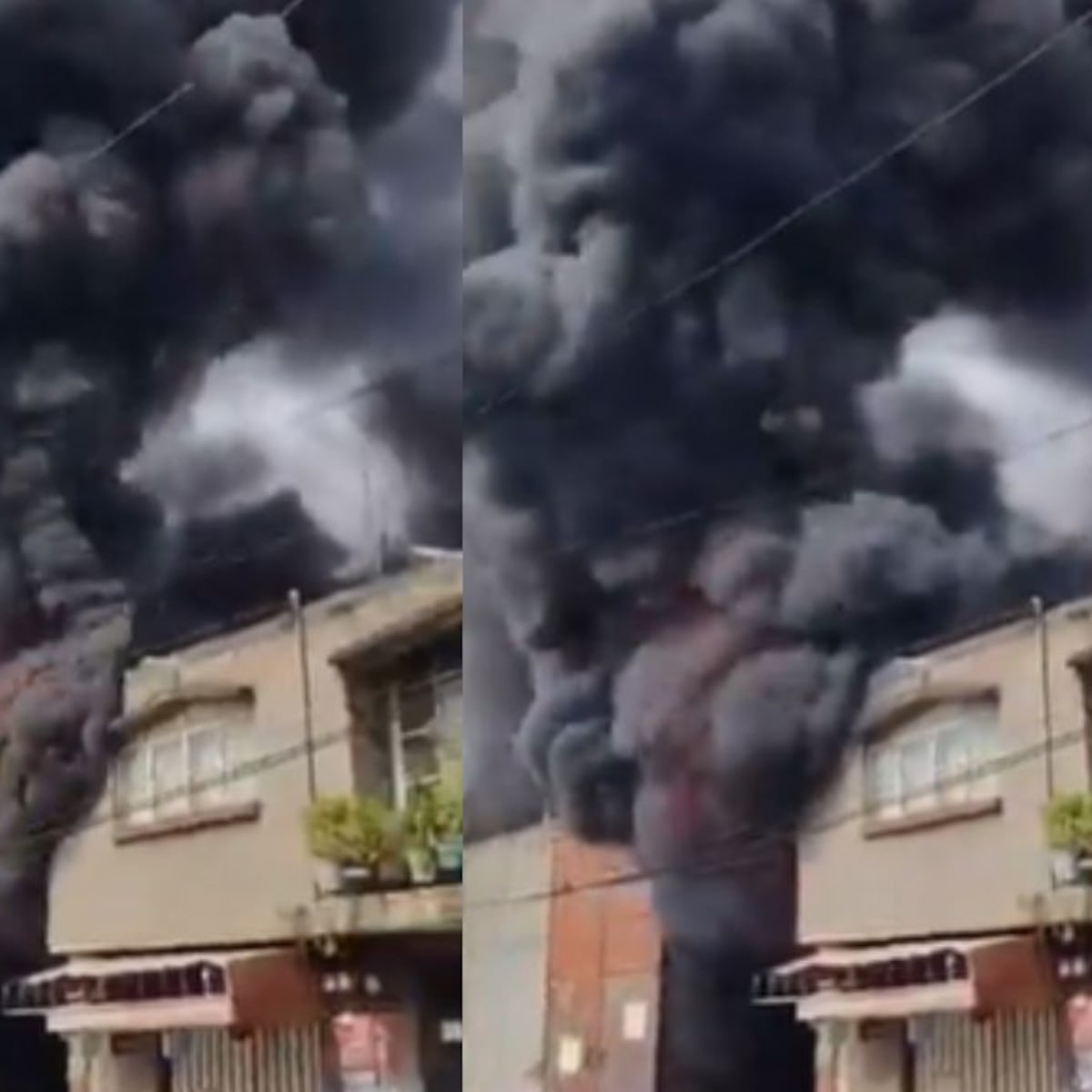 Incendio consume bodega recicladora en Santa María Aztahuacán, Iztapalapa