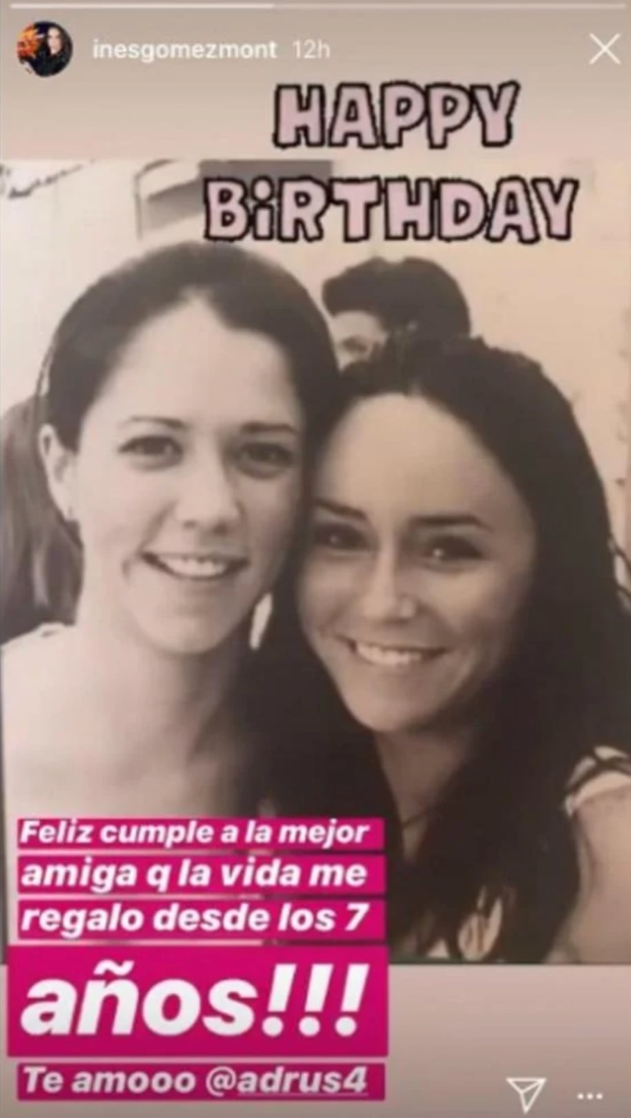Inés Gómez Mont en su adolescencia