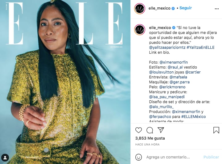 Yalitza Aparicio en la revista ELLE México