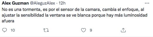 Tuit sobre el recorrido de AMLO en tren