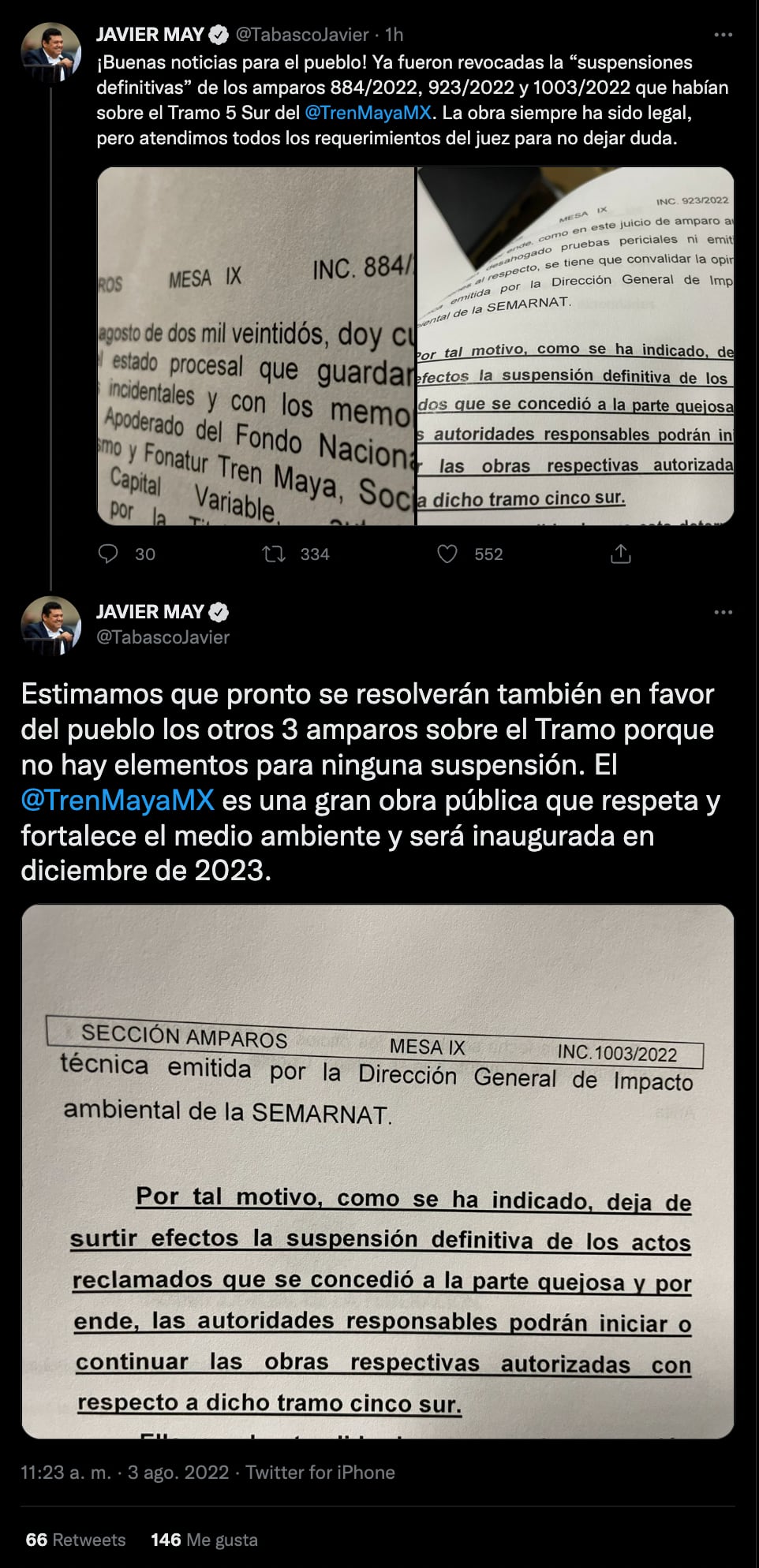 Tren Maya: Revocan 3 suspensiones contra Tramo 5; faltan otros 3 amparos