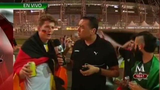 "Ochoa es una verga", contesta aficionado alemán a reportero mexicano en plena transmisión