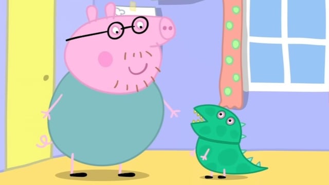 George se disfraza de dinosaurio