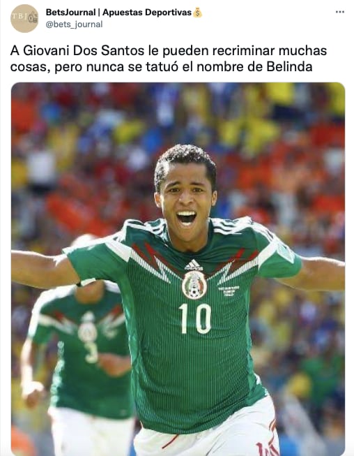 Recuerdan a Giovanni Dos Santos por ser el único novio de Belinda que no se la tatuó