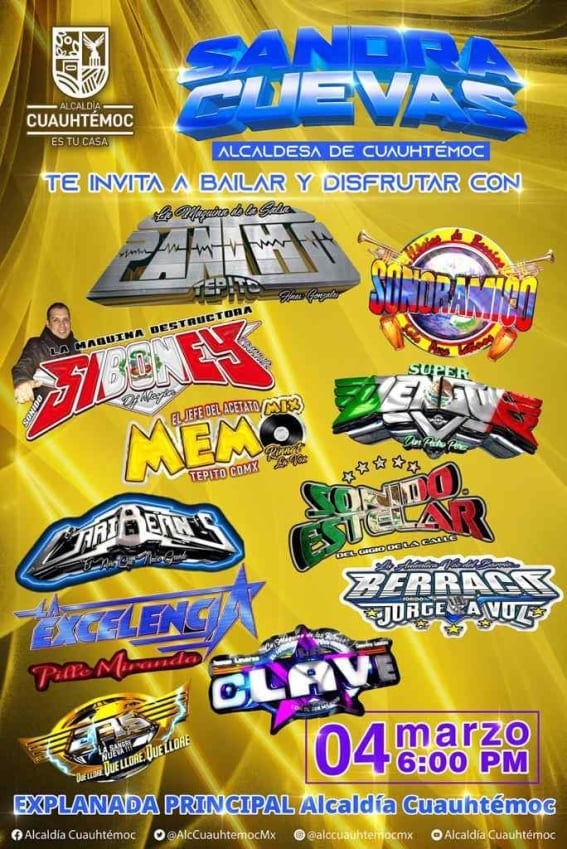 Sonideros tendrán evento en Cuauhtémoc e iztapalapa