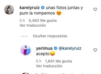 Karely Ruiz le ofrece una sesión de fotos sensual a Yeri Mua