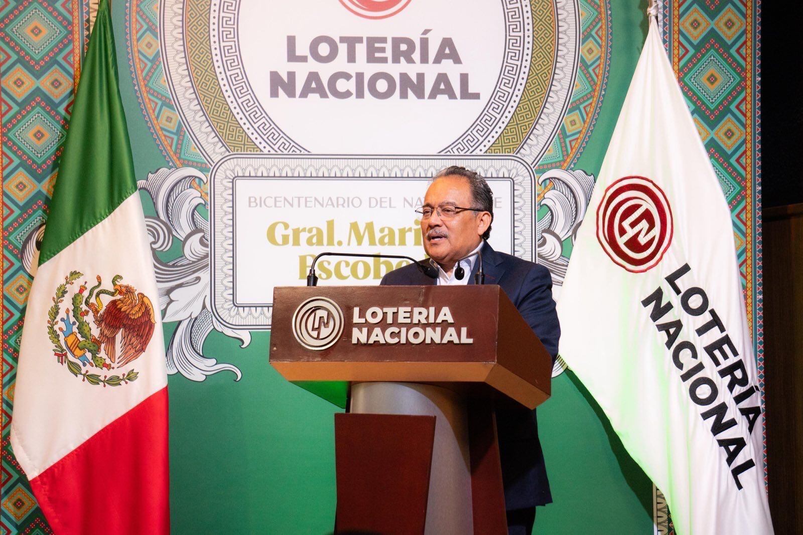 Lotería Nacional rinde homenaje a Mariano Escobedo con billete conmemorativo.