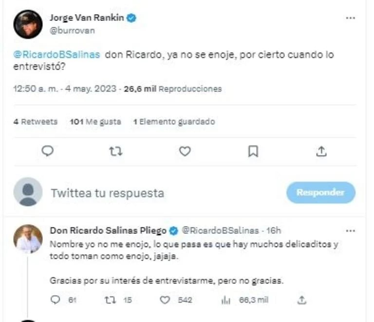 Jorge Van Rankin, en el desempleo, ya no con sigue entrevistas; ni Ricardo Salinas Pliego quiere hablar con él