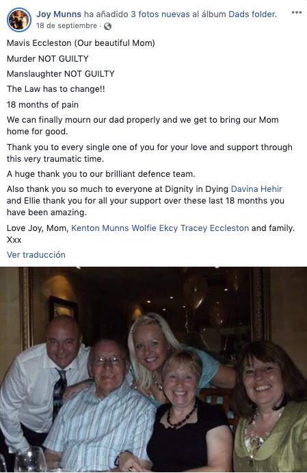 Mavis Eccleston fue declarada inocente