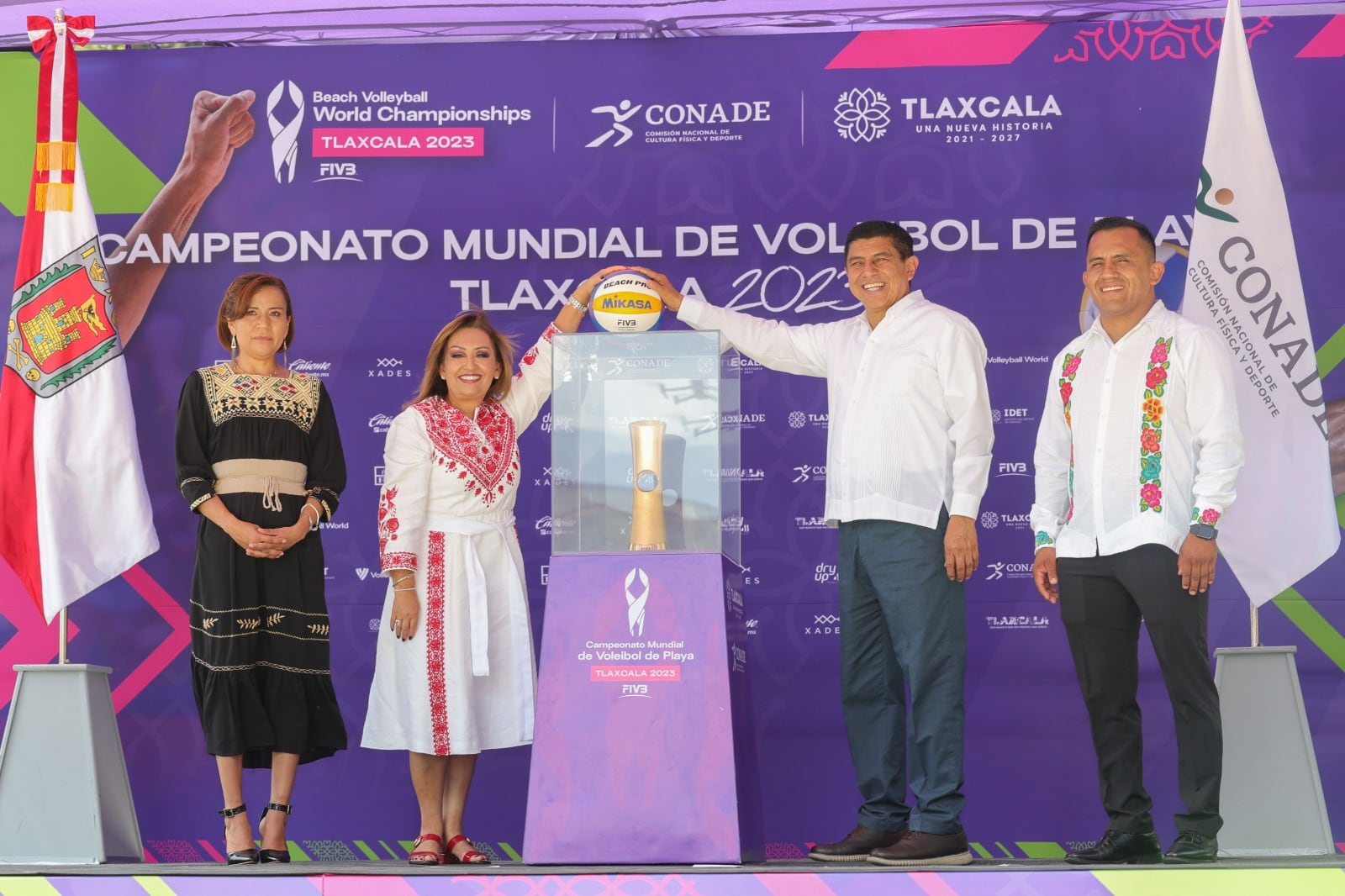 Oaxaca y Tlaxcala estrechan lazos por el Campeonato Mundial de Voleibol 2023