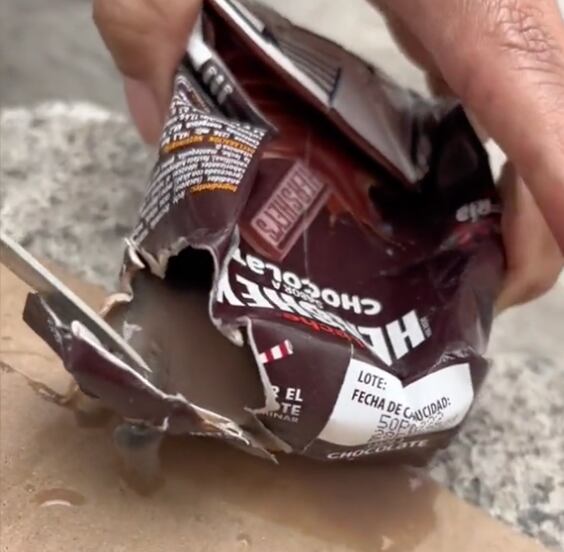 Leche de Hershey's en mal estado