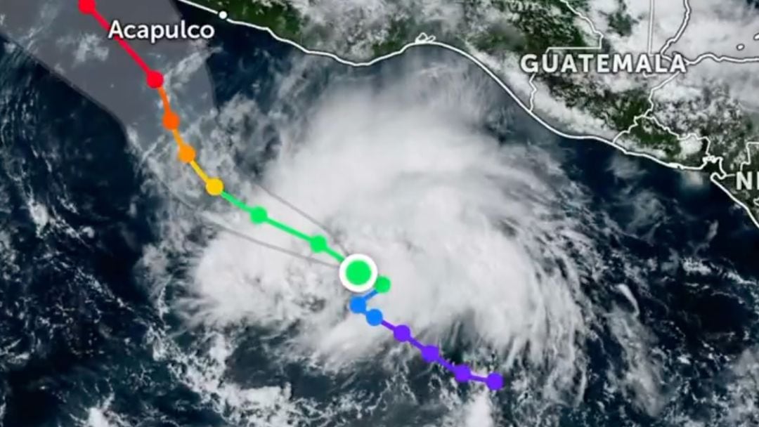 Trayectoria de la tormenta tropical Trudy