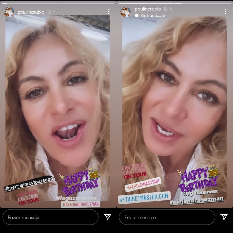 Paulina Rubio felicita a Alejandra Guzmán