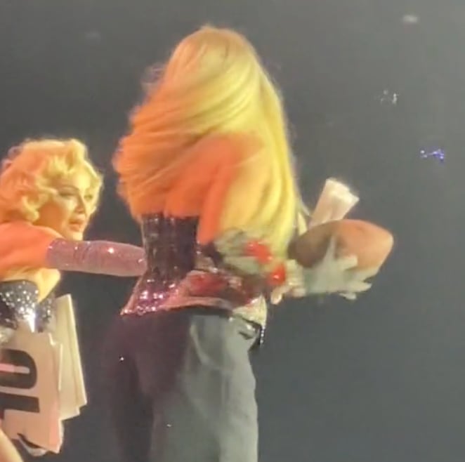 Wendy Guevara no se quería sentar y Madonna se enojó