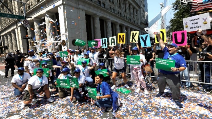 Desfile en Nueva York por fin de restricciones de Covid-19/EFE