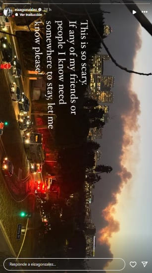 Eiza González envía mensaje por los incendios en Los Ángeles