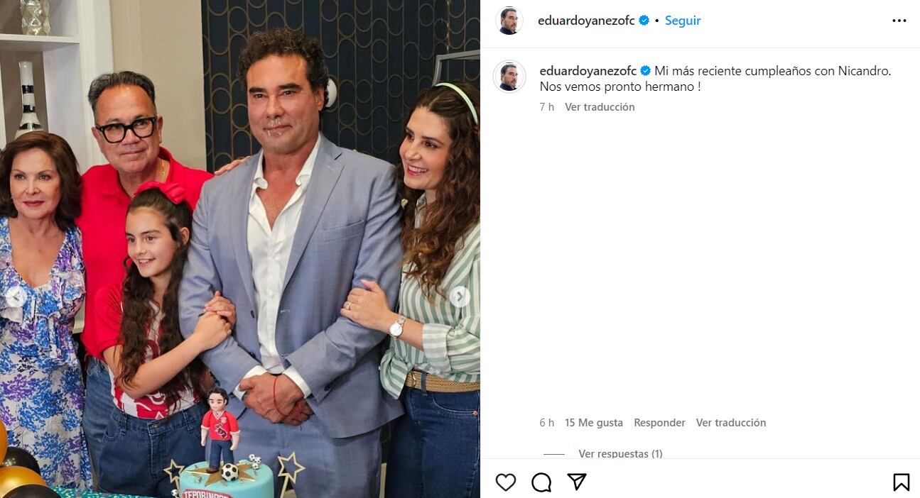 Eduardo Yáñez se despide de Nicandro Díaz