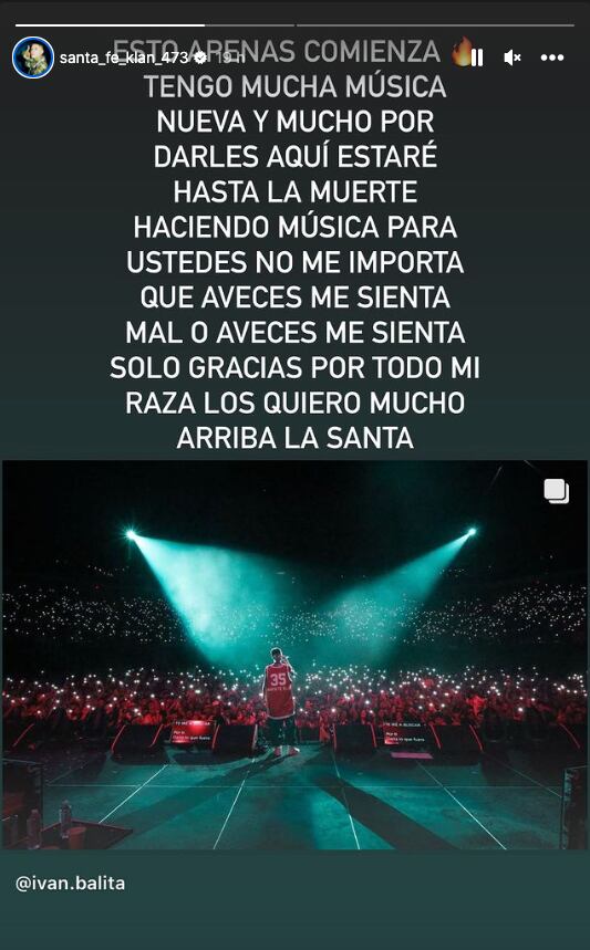 Santa Fe Klan habla de su soledad y preocupa a sus fans