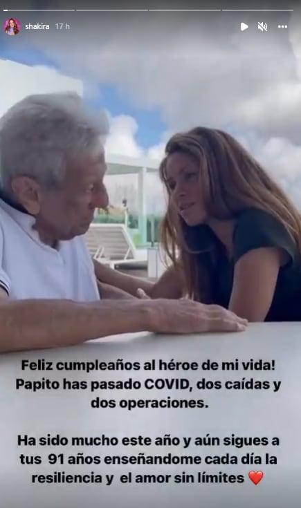 Shakira revela lo resiliente que es su papá.