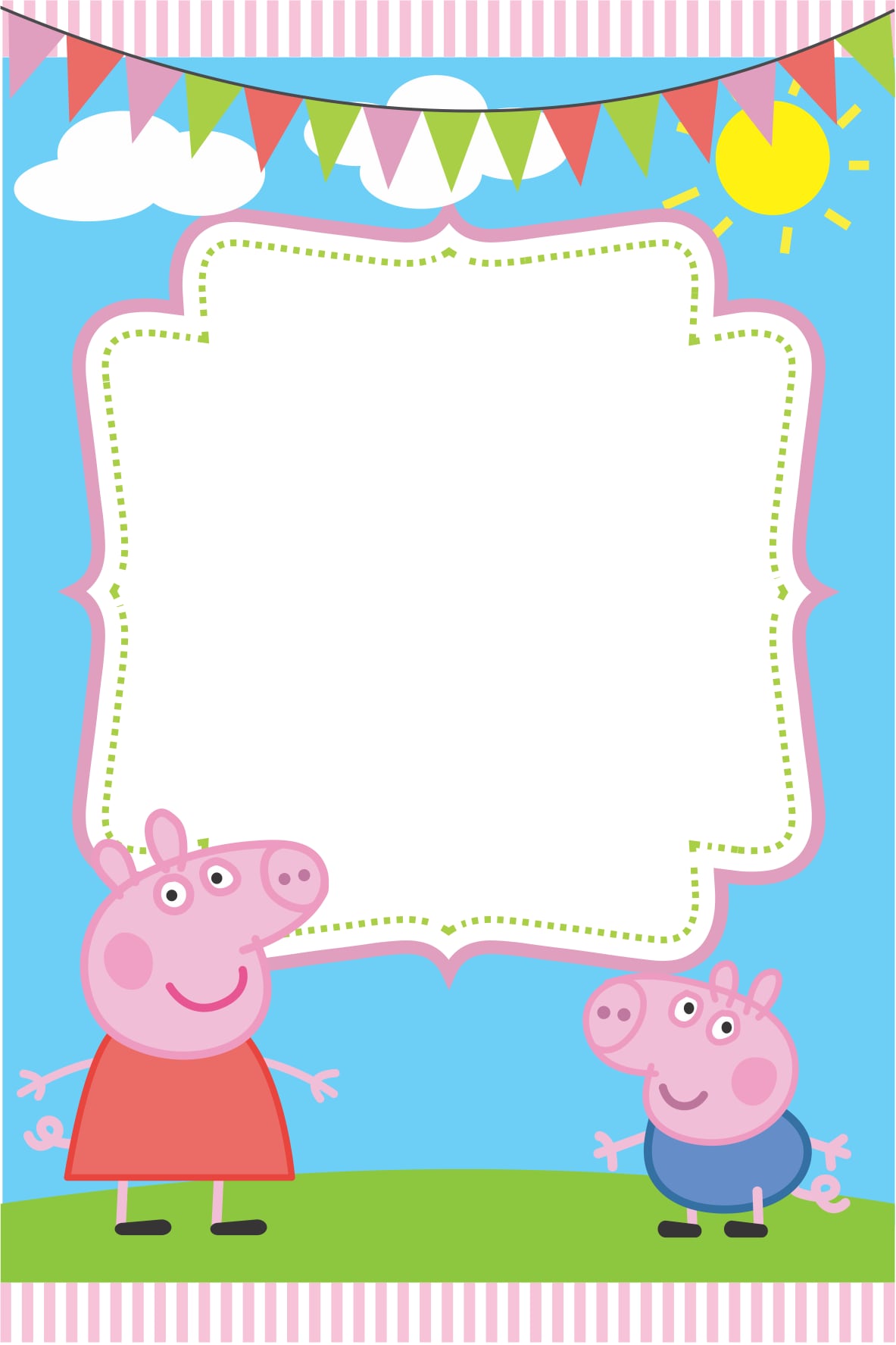Tarjeta de feliz cumpleaños de Peppa Pig